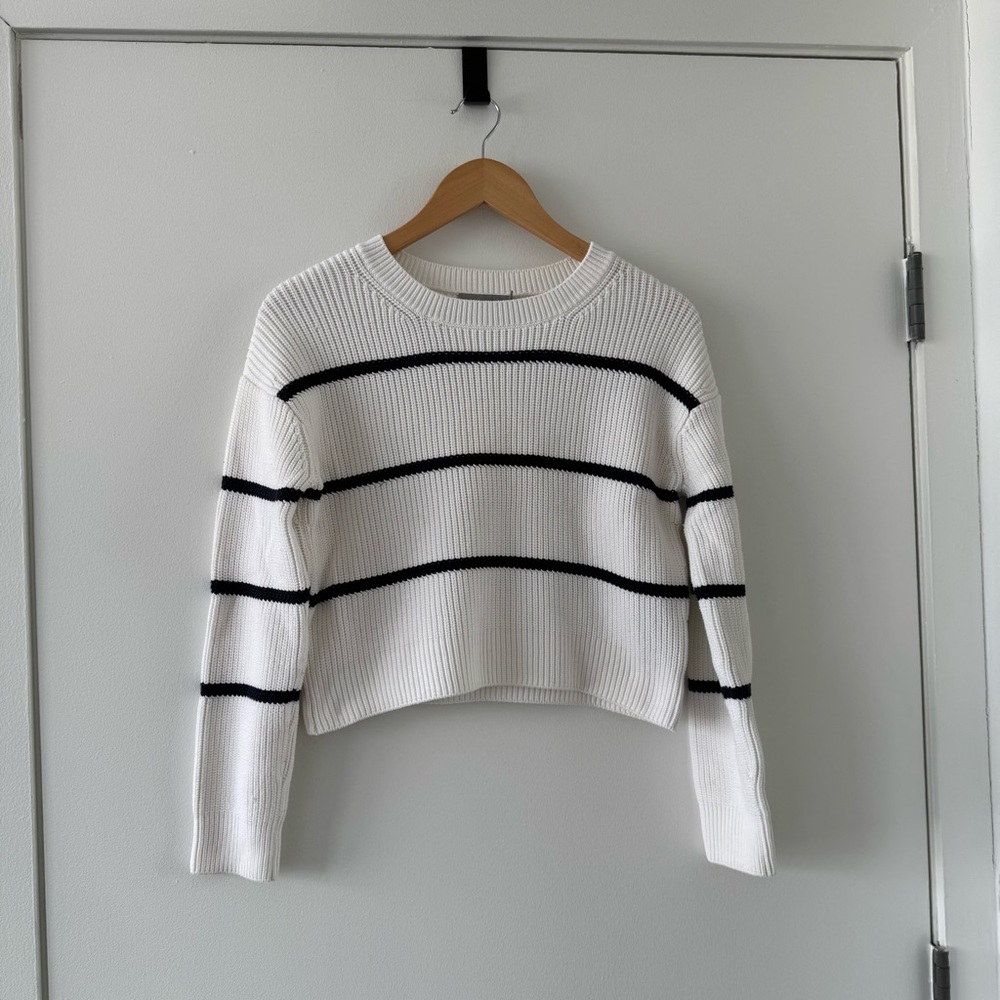 Vince Striped Cotton Sweater